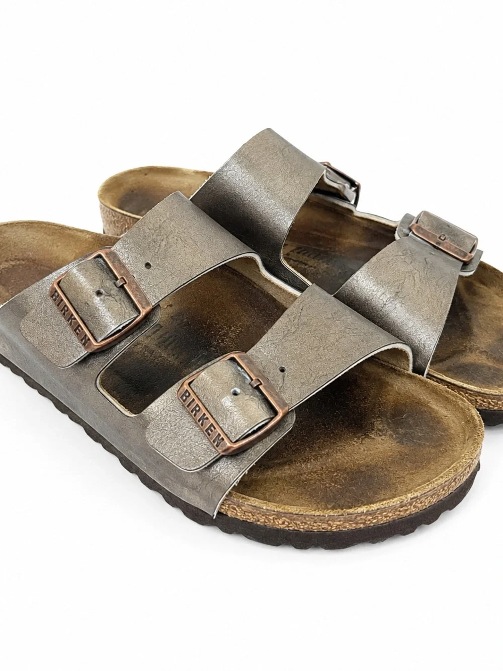 Birkenstock Arizona Metallic Stone Birko-Flor Double Strap Sandals EU 39 Women’s